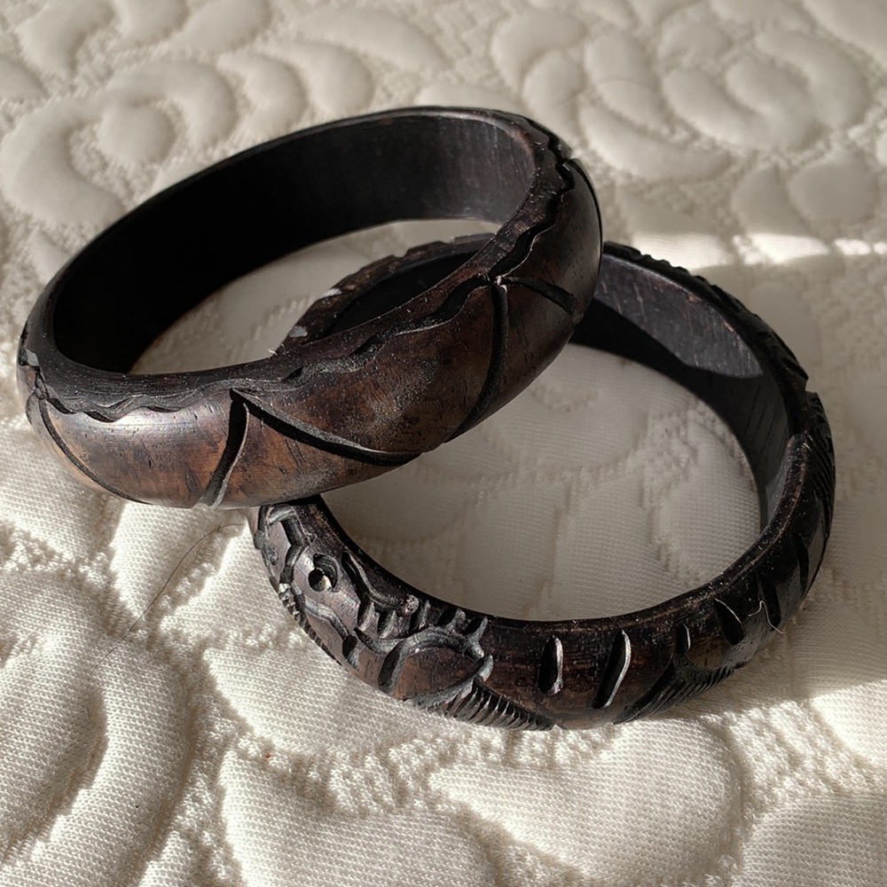 Wood stacking bracelets